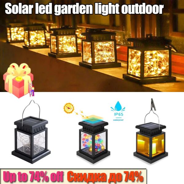 Candele a LED solare luci all'aperto per pavimenti a pavimento candele alimentate ip65 Terraza a sospensione di decorazioni per balconi per balcone per il giardino