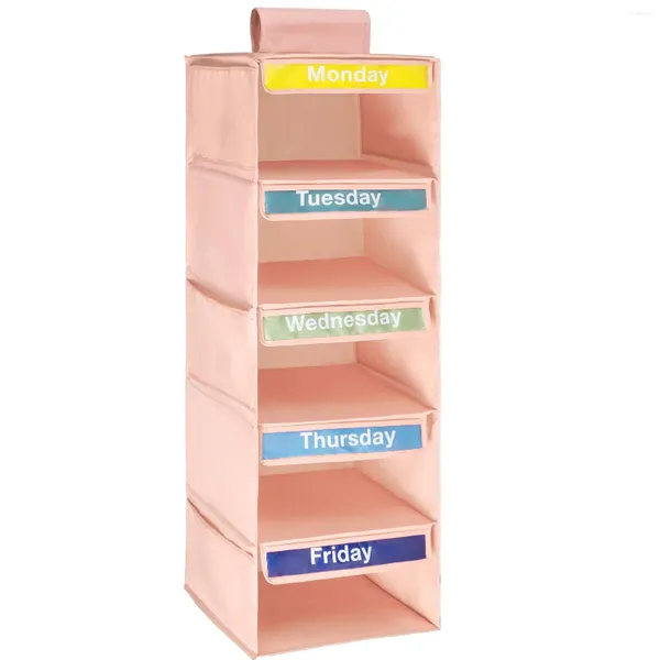 Scatole di stoccaggio Organizzatore di vestiti settimanali per bambini della settimana Kids Daily Clothe Organizer-Monday Venerdì Closet Organizer-Days