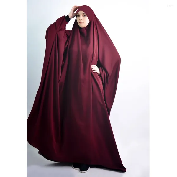 Abbigliamento etnico sopra la testa hijab musulmana khimar abaya ramadan da donna vestito dubai tacchino velo abbiglia