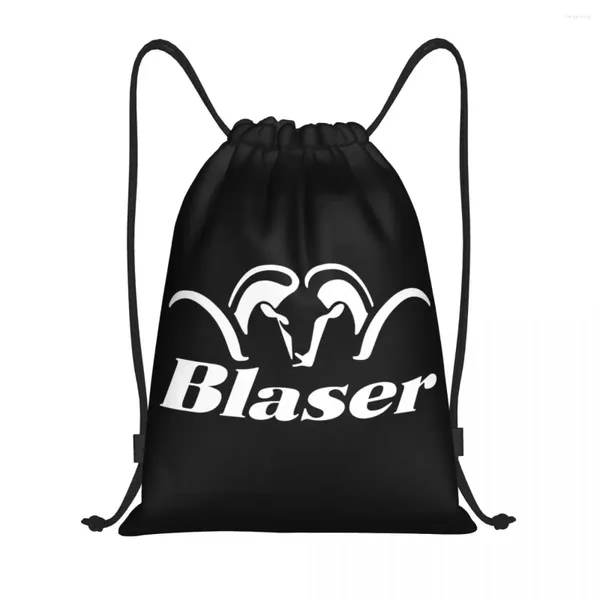 Einkaufstaschen weiße Blaser Waffe Waffe Kordeltrainer Rucksack Frauen Männer Fitnessstudio Sport Sackpack tragbare Tasche Sack