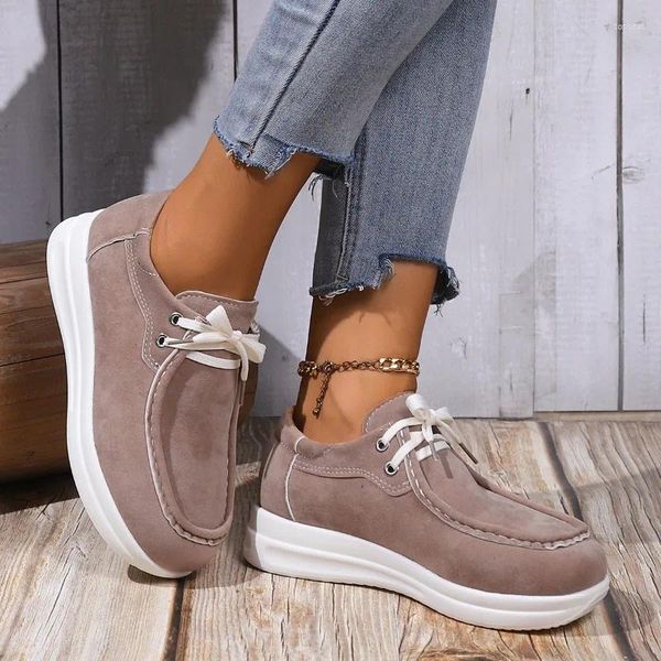 Повседневная обувь Summer 2024womens Simple Solid Color Flat Flat Women Women Fashion Lace Up дизайн бренда вулканизированный большой размер