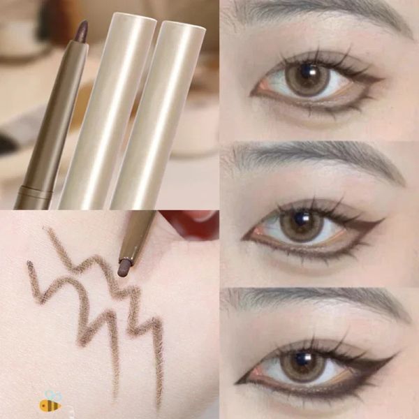 Eyeliner impermeabilizador de secagem rápida delineador marrom preto caneta gel de gel duram