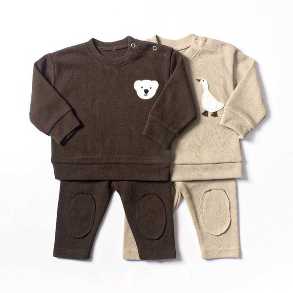 Kleidungssets 2pcs Baby Jungen Kleidung Set Frühling Herbst Stricker Modetatt