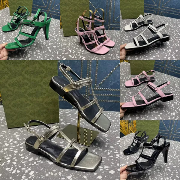 Sandálias de grife de gestas de sandália de sapatos de calça de tornozelo de tornozelo de tornozelo de tornozelo