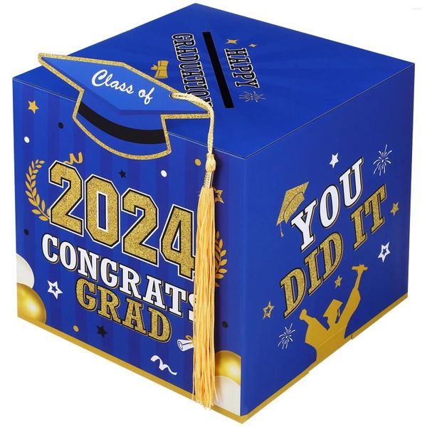 Forniture per feste di laurea box regalo di avvolgimento delle scatole Trattare le decorazioni Classe di carta 2024 per confezionamento di regali