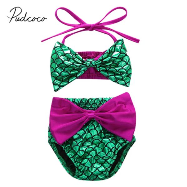 Swimwear 2019 Nuovo bambino neonato bambino 2 pcs sirenetta da bagno top a prua