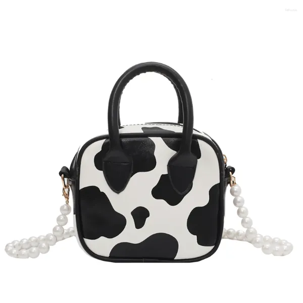 Bolsas de ombro Moda Ladies Crossbdoy Bolsa 2024 Padrão de vaca Menina de mulheres preferidas Bolsa simples Pu à prova d'água Couro