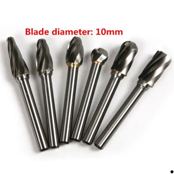 BITS Fixmee 6pcs 6*10mm ACDEFL Tungsten Carburo 8 flauti Bill di perforazione del perforazione del punto di bara rotante.