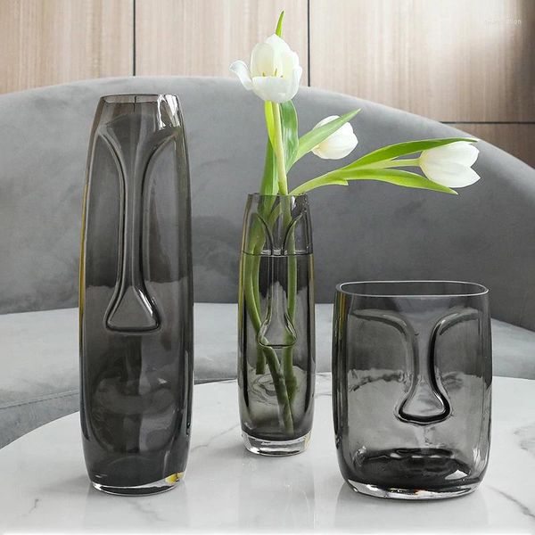 Vasi Nordic Art Face VASE CASA DECORAZIONE DECORAZIONI DELLA POT POTTO INDROPONICI DECA DELL'ARTICIO DI ORNINE