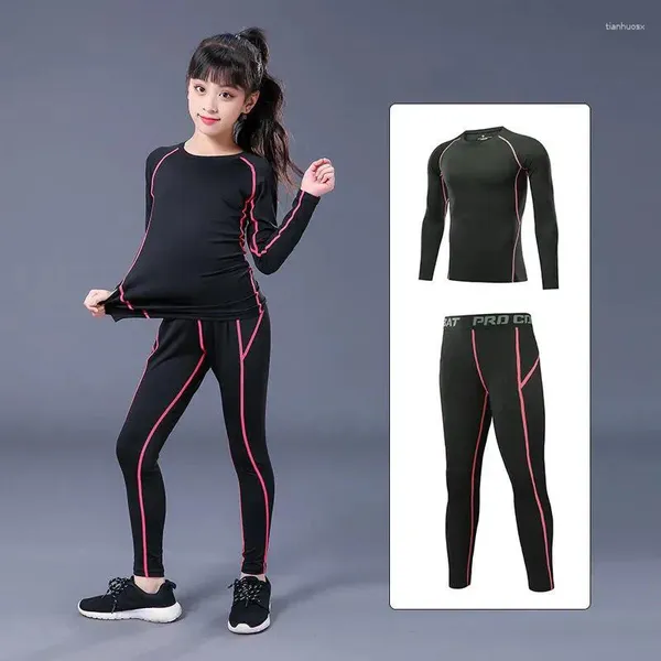 Set da corsa per bambini set da ragazzo da ragazzo uomo donna fitness basket sport da calcio sport da sci timate per biancheria intima per pista per abiti 02