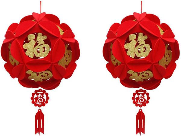 Decorações de lanternas chinesas vermelhas para o ano novo do ano novo Festival de casamento da primavera Festival Festival Celebração Golden Fu