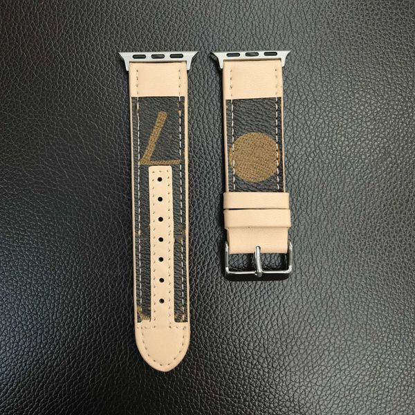 Designer Apple Watch Band Leather Watch Strap para Apple Watch Series 9 3 4 5 SE 6 7 38mm 40mm 41mm 49mm 42mm 44mm 45mm Iwatch Band Weave Pattern watchband Bandana