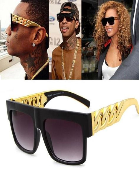 LongKeeper Fashion Gold Metal Chain Beyonce Sunglasses Vintage Hip Hop Sol Glasses UV4001SungLasses9642791