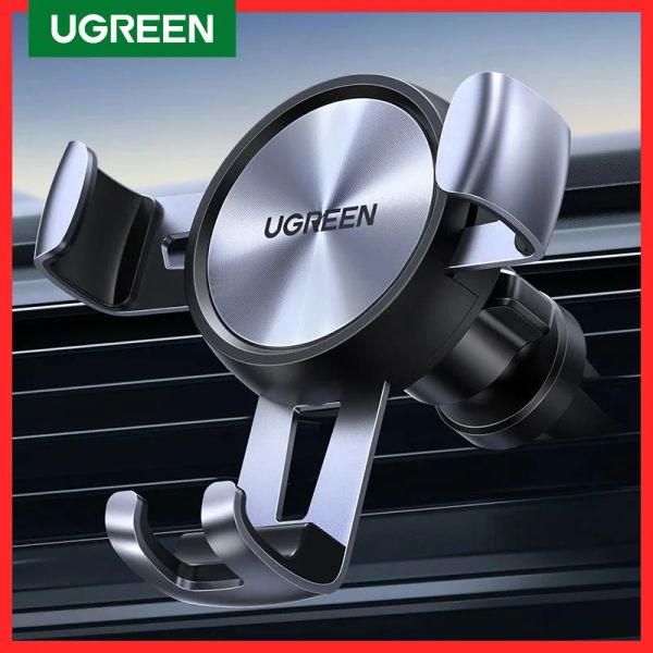 Stands UGREEL CAR POLE STOTH para o smartphone móvel suporte celular Stand para iPhone 15 14 Pro Soldador de gravidade de ventilação automática Auto