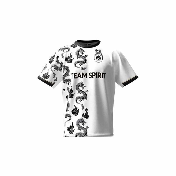 Camisetas masculinas 2023/24 Spirit Team New Dragon Jersey 3D Print Mass E-esportes Round Summer Summer Fãs de camiseta personalizada Moda Male Roupos de uniforme T240505