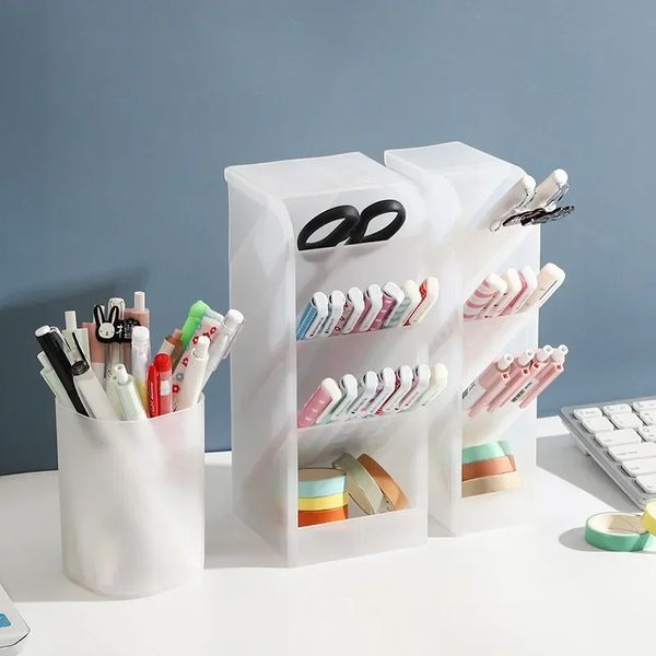 Kreatives Multifunktional 4 Grid Desktop Organizer Stifthalter Make -up Storage Box School Office Accessoires Briefpapier