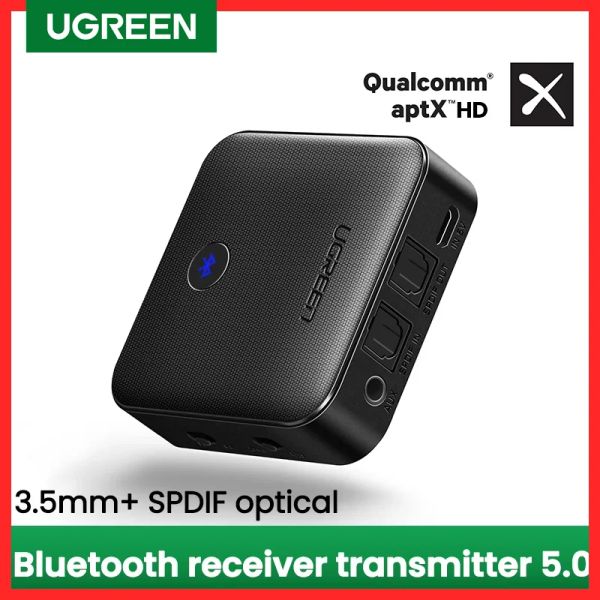 Адаптер Ugreen Bluetooth 5.0 приемник -приемник APTX HD CSR8675 для телевизионных наушников Оптический 3,5 мм SPDIF Bluetooth Aux Audio Adiodapter