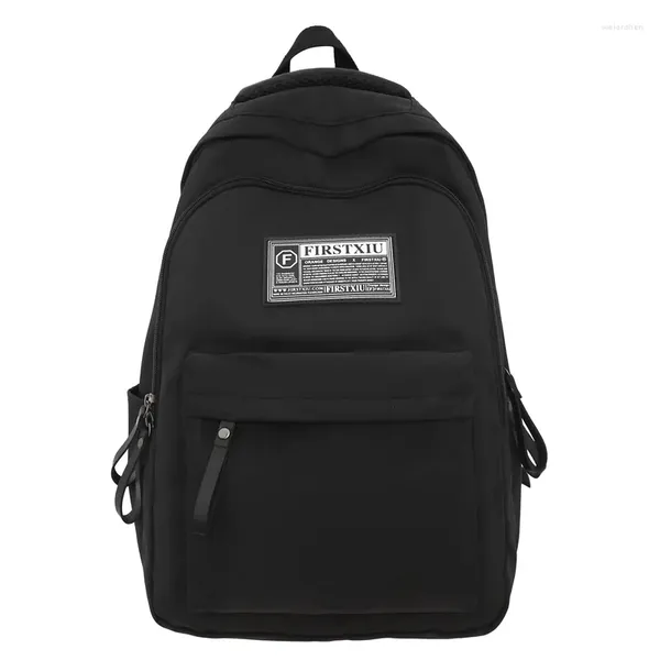 Sagns scolastiche coreane di alta qualità Waterproof Nylon Women Backpack Girls Boys Kawaii Men Travel Backpacks Solid Color Schoolbag Book