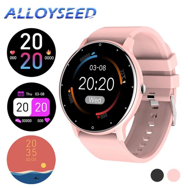 Смотрите 2023 Smart Watch Lady's Full Touch Screen Sport Fitnes