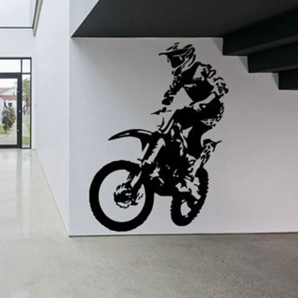 Aufkleber Motorrad Fahrrad Wandtastien Aufkleber Schlafzimmer Sport Dirt Bike Motorrad Kinder Jungen Teenager Zimmer Home Dekoration Home Decor x20