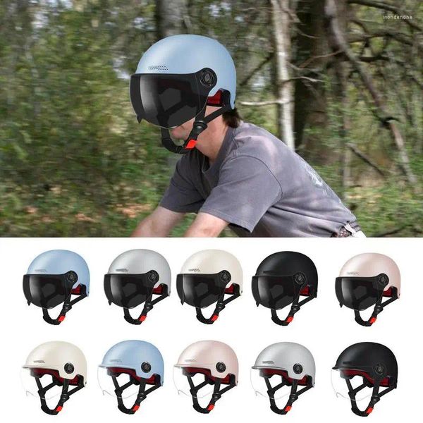 Bike de Capacetes de Motocicleta com Visor Cycling à prova de choque anti -brilho Protetor de cabeça destacável para homens e mulheres adultos