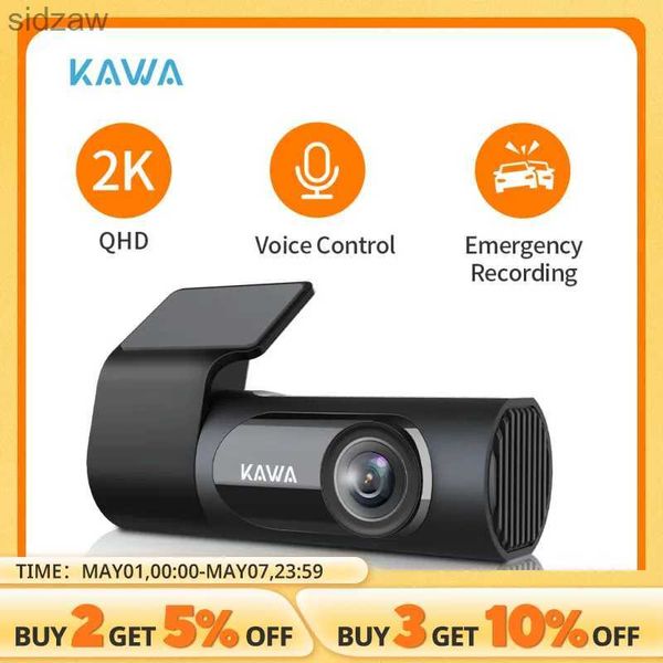 Mini câmeras Kawa DVR D6 Dash Cam na câmera do carro Dash en RU FR JP Controle de voz de voz 24 horas Aplicativo Controla