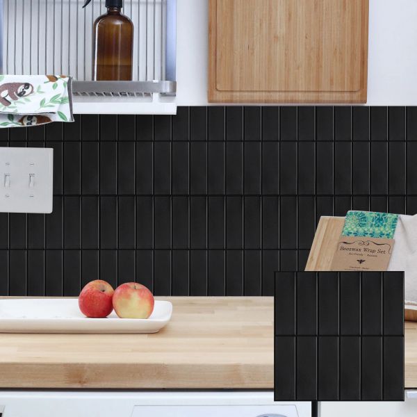 Adesivos 3d metrô fosco azulejos de parede forte adesivo adesivos de parede cozinha backsplash papel de parede 12x1 2 Polegada para decoração de casa