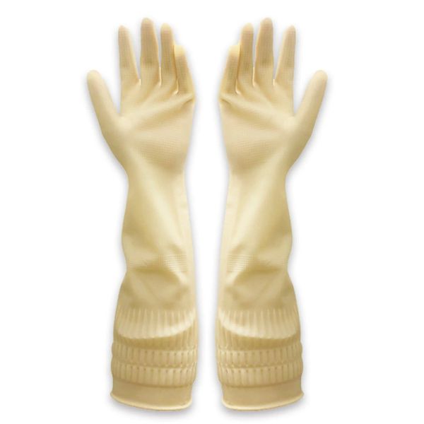 Handschuhe weibliche Silikongummi -Gummi -Länderhandschuh Latex Geschirrspülhandschuhe Extra lange dicke nicht überrutsche Reinigungswerkzeuge