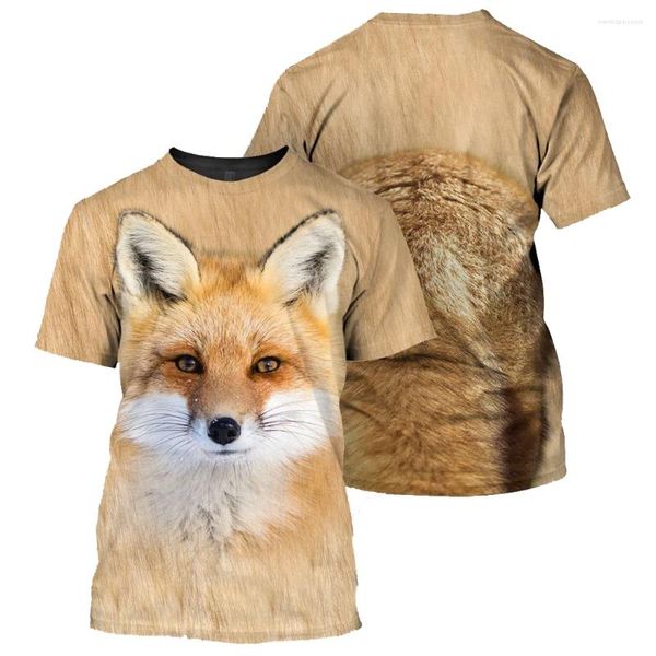 Magliette da uomo hx t-shirt fust divertenti animali selvatici anteriori e posteriori stampato 3d uomini donne casual maschio femmina top