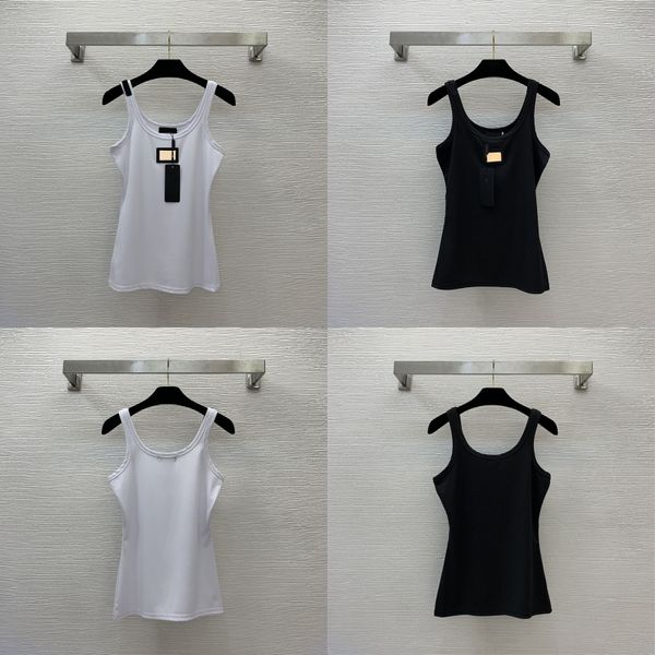 Designer Women Singlet Tank Top Top Singlets Tanques de luxo Branco tanques pretos Summer Sim Fit Torps