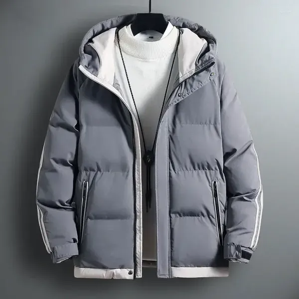 Мужские куртки, заполняющие холодные парки, снятые с капюшоном для мужчин зимних моделей 2024 Man Padded Partotion тяжело во внешней одежде