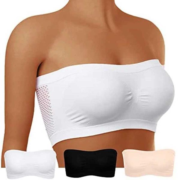 Bras WOMENS WOMENS senza saldatura invisibile Trova top Lingerie da donna Crop Top Wrappy Sexy Lingerie torace a mesh senza cintura traspirante Topl2405