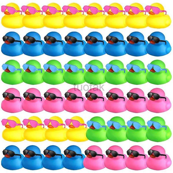 Banyo Oyuncaklar 48 Setler Renkli Squeak Ördek Oyuncak Araba Gösterge Tablosu Süsleri Toplu Yüzücü Ördek Çocuklar İçin Bebek Duş Partisi Doğum günü Banyo Zamanı D240507