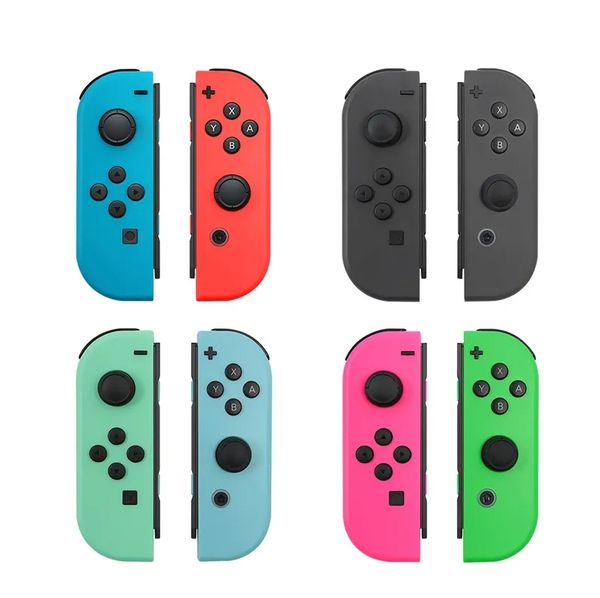 Controladores sem fio Bluetooth Joycon Nintendo para Switch LR com suporte de gatilho de joystick de vibração dupla para captura de tela de despertar