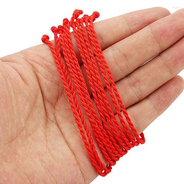 Bracelets de charme 50pcs 2mm Red Raided Line Good Luck / Bracelet Men feminino Proteção de presentes homens homens