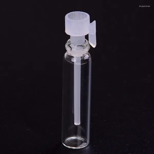 Bottiglie di stoccaggio 10/50 pezzi Mini 1 ml di vetro Fial vuoto Bottiglia di laboratorio olio liquido