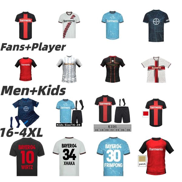 2024 2025 Bayer 04 Leverkusen Soccer Jerseys Wirtz Hofmann Boniface Adli Hlozek Schick Frimpong Grimaldo Tella Home Away 3-й специальные футбольные рубашки Palacios 16-4xl