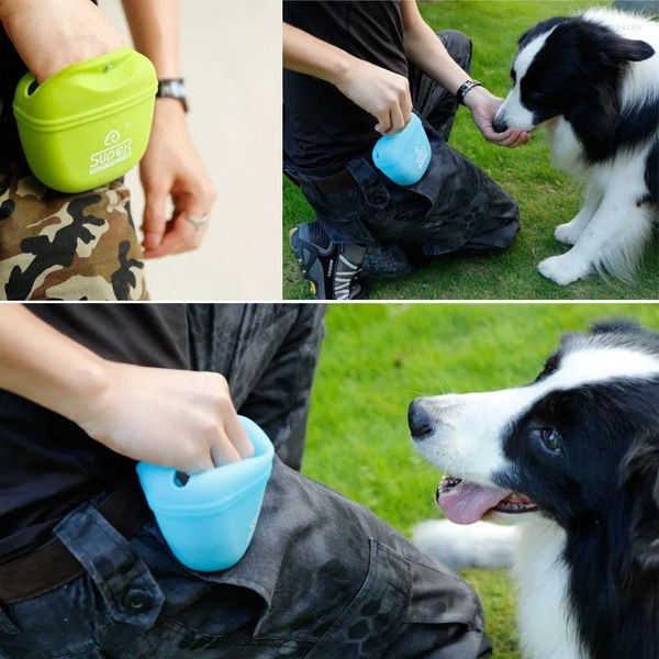 Portatore di cani Silicone Treat Bag Pet Training Portable Training Waist Feeder Outdoor Cucciolo Snack Snack Casa Premio Food Storage Forniture