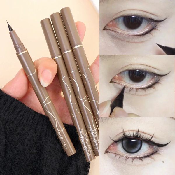 Eyeliner Ultratino impermeabile Eyeliner Liquid Eyeliner rapido Dry Black Black Brown Eye Long Long Lower Eyelash Penna da donna Cosmetica