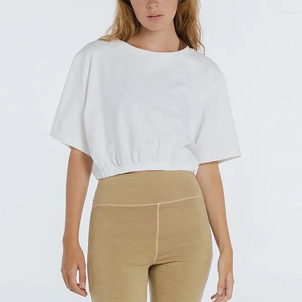 Kadın Tişörtleri Sıradan% 95 Rayon Kadın T-Shirts Yumuşak büyük boy gevşek katı arka içi boş out harajuku yaz yoga koşu tee üst