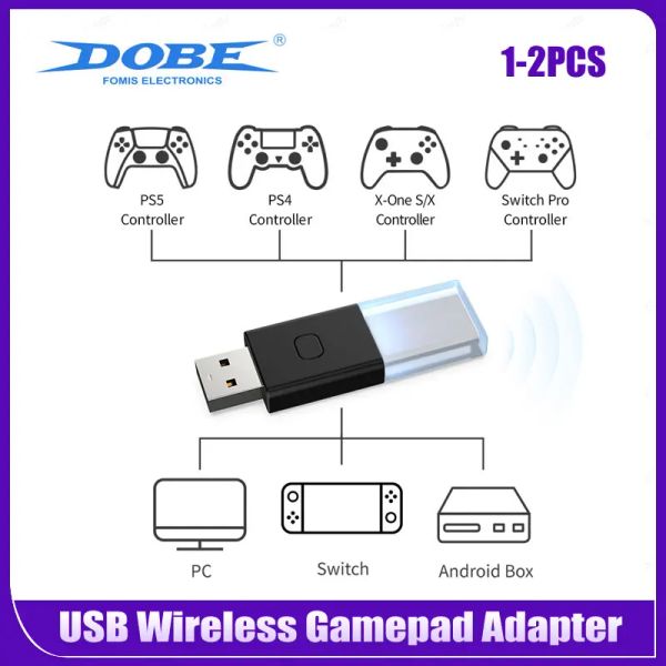 Ricevitore del controller di gioco wireless adattatore per Nintendo Switch USB Ricevitore per PS4/5 BluetoothCompAtible 5.0 Adapter per Xbox One S/X