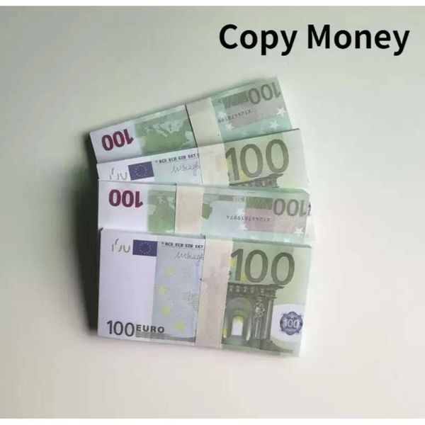 Euro dólar 10 cópia 20 Prop 50 100 200 500 suprimentos de festas Fake Movie Money Billets Play Collection 100pcs/pack 0pcs/pack