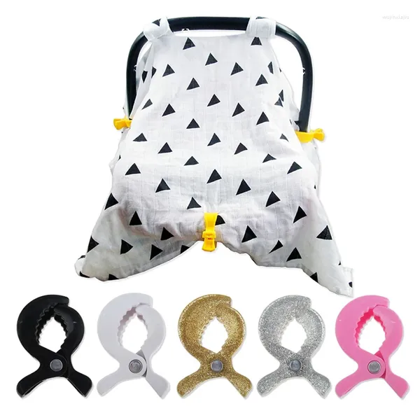 Kinderwagen Teile 1pc Baby Buntes Autositzzubehör für Plastikpupping Publade Spielzeugclip Pam Peg zum Hakenabdeckungsdecke Mückennetzclips