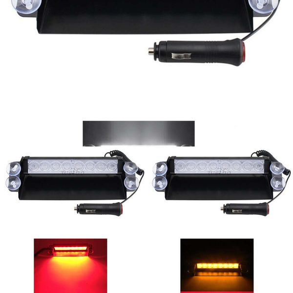 Новая 8 светодиодных полицейских стробосков для автомобиля 12V Аварийные сигнальные лампы предупреждение световые автомобильные грузовики мигают вспышки ветрового стекла