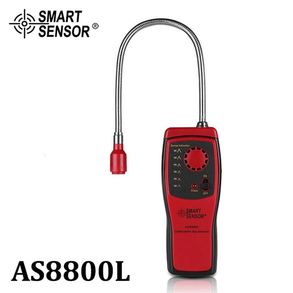 Analizzatore di gas Rilevatore di gas combustibile Porta di perdita di gas naturale infiammabile Posizionamento Determina allarme illuminazione audio tester AS8800L 240429