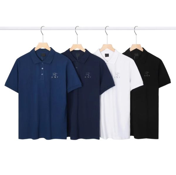 Herren-T-Shirts Designer Polo-Shirt Sommer Herren Europäische und amerikanische Freizeit Baumwolle Kurzarm gesticktes Buchstaben Muster gedruckt T-Shirt Kleidung M-3xl 99pc