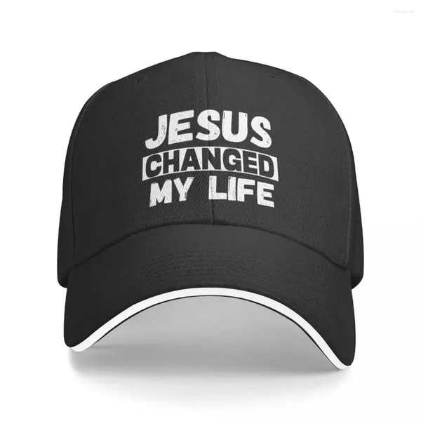 Ball Caps Jesus mudou minha vida Cristo Christian Baseball Outdoor Unisex Hats