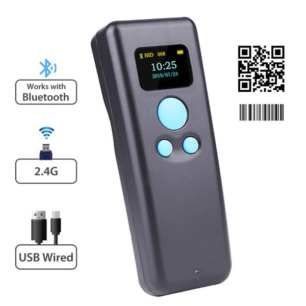 Scanner M8L Tragbarer drahtloser Barcode -Scanner und M8D Mini Bluetooth 1D/2D QR Bar Code Reader für iOS Android iPad PDF417