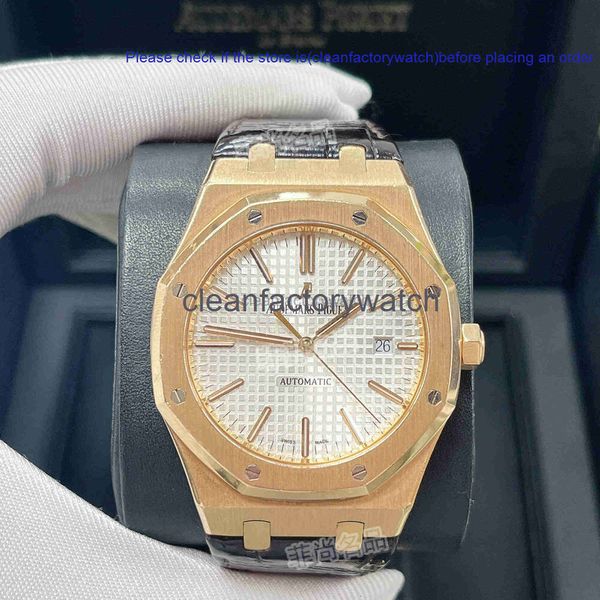 Audemar Watch Apwatch Audemar Pigeut Piquet Luxury Designer Watches APSF Royals Oaks Owatch Public Nuovo orologio 18K Rose Gold Mens meccanico MENS 15400 Aude