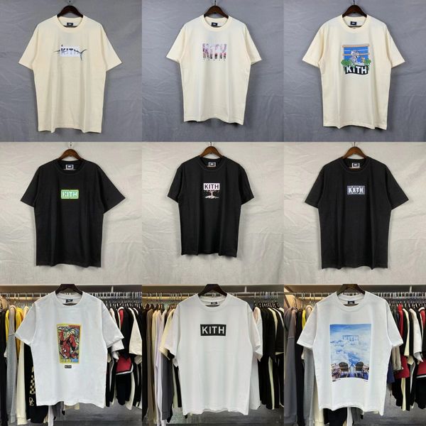 Kith Tom e Jerry Men T-shirt Designer Women Summer Summer Shirt Casual Sleeves Short Tee Moda vintage Top Roupas Outwear S-XL